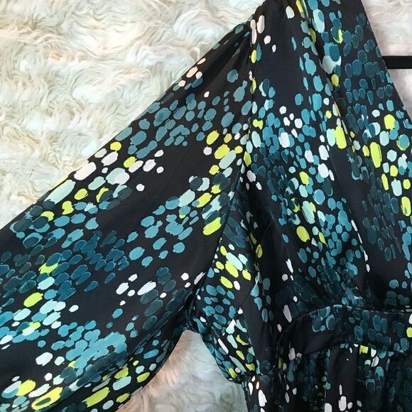 Torrid Satin Blouse Puff sleeve, Tie back, Peekaboo, Lightweight, Sexy, … - Picture 10 of 15